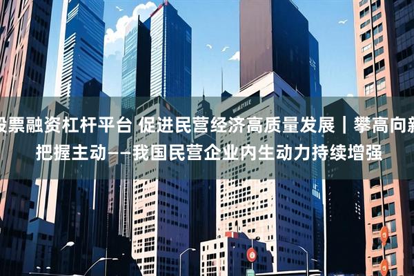 股票融资杠杆平台 促进民营经济高质量发展｜攀高向新 把握主动——我国民营企业内生动力持续增强